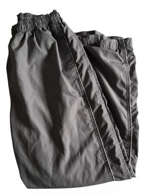 VTG Reebok Track Pants Men's Small Gray Drawstring Mesh Lined Y2K Embroidered